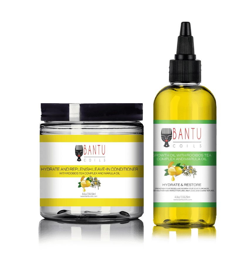 Hydrate and Replenish Leave-in Conditioner & Growth Oil Bundle - Bantu Coils